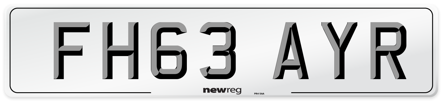 FH63 AYR Number Plate from New Reg